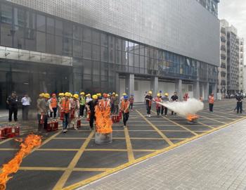 以演筑防 以练备战——明升体育88开展民族艺术教育教学综合楼消防安全培训暨疏散演练